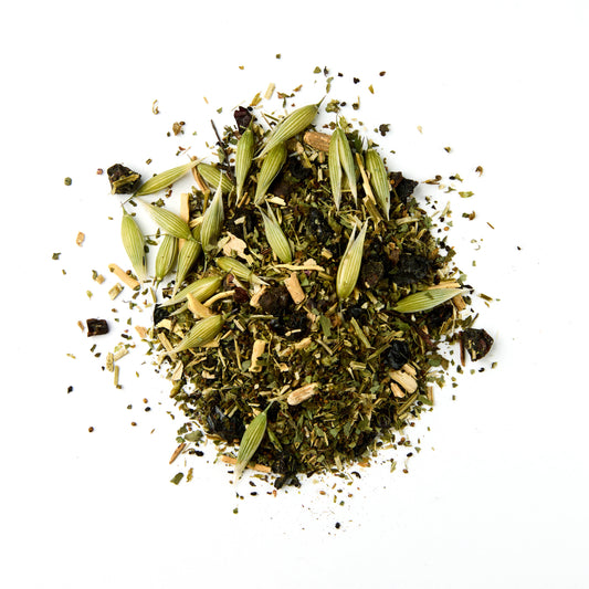 Stress Ease (Tulsi, Milky oats, Ashwagandha, Rhodiola, Schisandra Berry, Rosehip)
